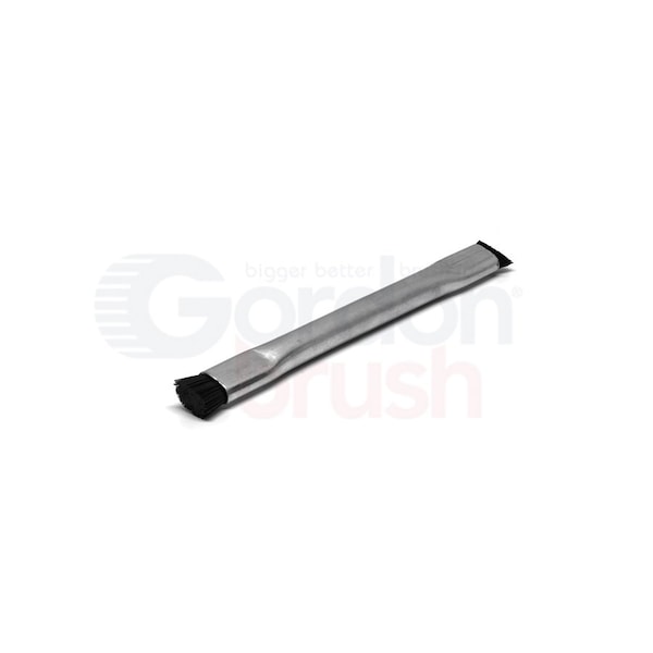 1/4", 3/16" Flat, Tapered Nylon Bristle, Double-End Applicator Brush, Zinc-Plated Steel Handle